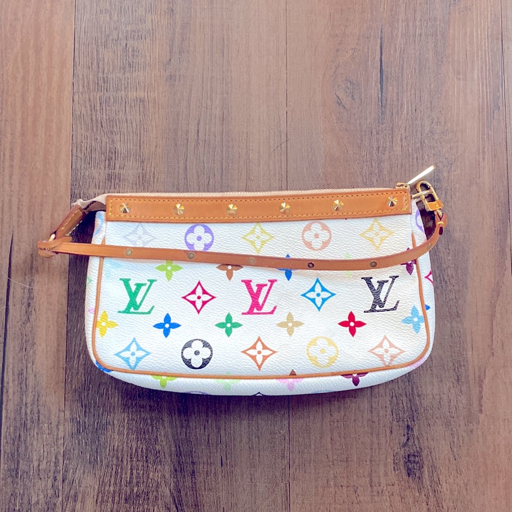Authentic Louis Vuitton Monogram Multicolor Pochette handbag M92649